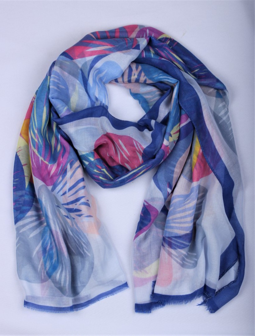 Alice & Lily printed scarf blue Style : SC/4791BLUE image 0
